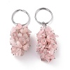 Natural Rose Quartz Keychain KEYC-C050-01B-RS-1