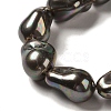 Electroplated Shell Pearl Beads Strands BSHE-M035-01A-04-3