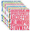 CRASPIRE 12 Sheets 12 Colors PVC Alphabet Decorative Stickers DIY-CP0008-60-1