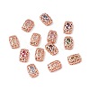 Eco-friendly Brass Micro Pave Cubic Zirconia Multi-strand Links KK-D076-02B-RG-1