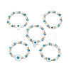 Glass Beaded Stretch Rings for Women RJEW-JR00704-1