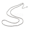 Brass Rope Chain Necklaces NJEW-K123-12P-2
