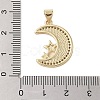 Brass  Micro Pave Clear Cubic Zirconia Pendant KK-I712-48G-02-3