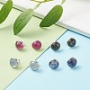 Natural Gemstone Dome/Half Round Stud Earrings for Women EJEW-JE04800-2