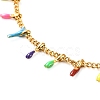 304 Stainless Steel Enamel Curb Chain Necklaces & Bracelet Set SJEW-JS01217-9