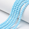 Opaque Solid Color Glass Beads Strands EGLA-A034-P10mm-D08-1