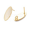 Brass Stud Earring Findings KK-N231-280-1