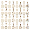 12Pcs 2 Style Oval/Round Wood Pendant Cabochon Settings Pendant Decorations KEYC-AB00025-1