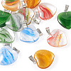 12Pcs 6 Colors Transparent Glass Pendants GLAA-TA0001-73-9