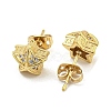 Brass Micro Pave Cubic Zirconia Ear Studs EJEW-P261-26B-G-2