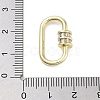 Brass Micro Pave Cubic Zirconia Keychain Rings KK-M293-50G-3