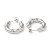 Non-Tarnish 304 Stainless Steel Bamboo Ring Stud Earring EJEW-K244-42P-2