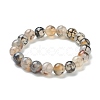 Natural Dragon Veins Agate Beaded Stretch Bracelets BJEW-A117-D-20-2