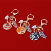 Golden Plated Alloy Enamel Pendants ENAM-CJ0001-62-7