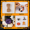  13 Styles Halloween Spray Painted Natural Wood Beads WOOD-TA0001-85-13