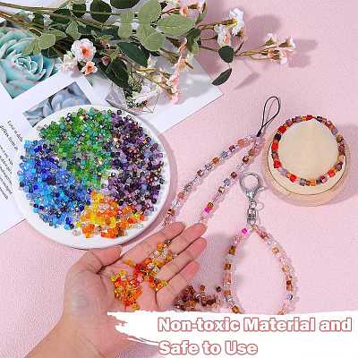 2 Bags Imitation Artificial Crystal Glass Beads GLAA-SZ0001-95B-01-1