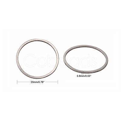 Tarnish Resistant 304 Stainless Steel Linking Ring X-STAS-S079-12A-1