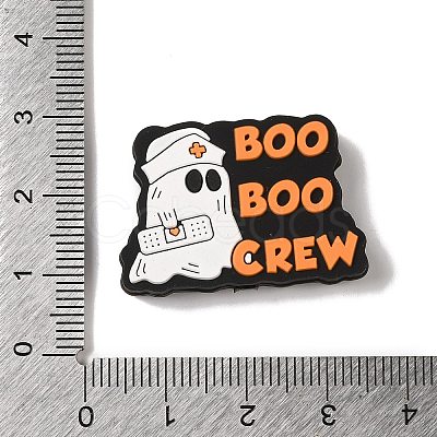 Halloween Theme Silicone Focal Beads SIL-G011-07D-1