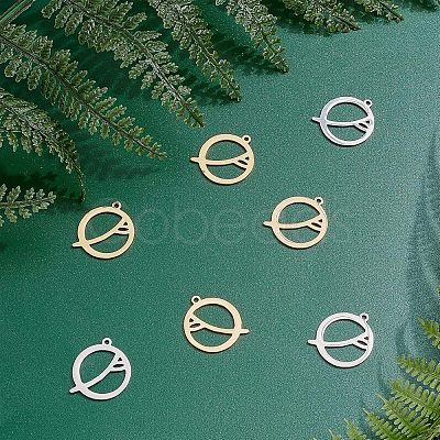 Unicraftale 12Pcs 2 Colors 201 Stainless Steel Pendants STAS-UN0035-67-1