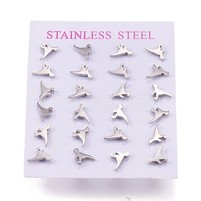 Tarnish Resistant 304 Stainless Steel Stud Earrings X-EJEW-N045-08P-1