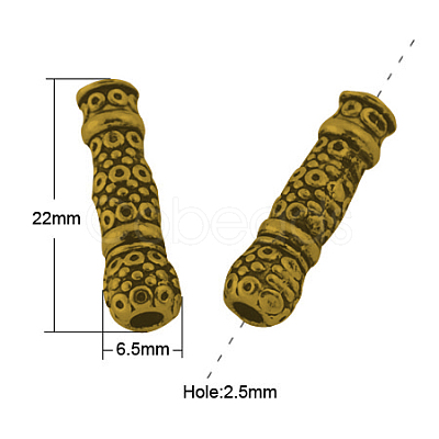 Tibetan Style Alloy Beads TIBEB-60602-AG-LF-1