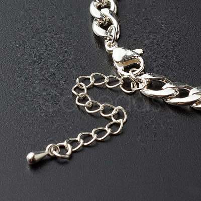 304 Stainless Steel Cuban Link Chain Bracelet AJEW-JB01014-1