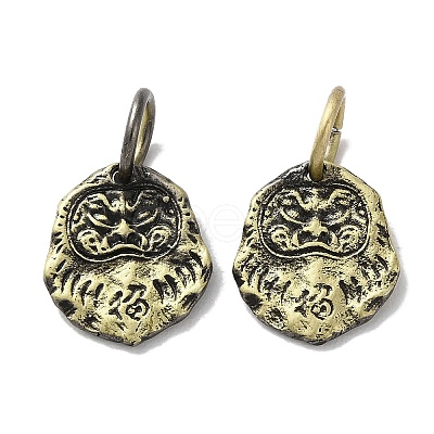 Tibetan Style Brass Pendants KK-M284-29AB-1