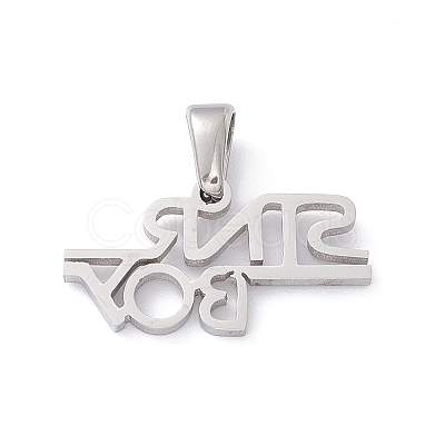 Non-Tarnish 304 Stainless Steel Charms STAS-G284-07P-1