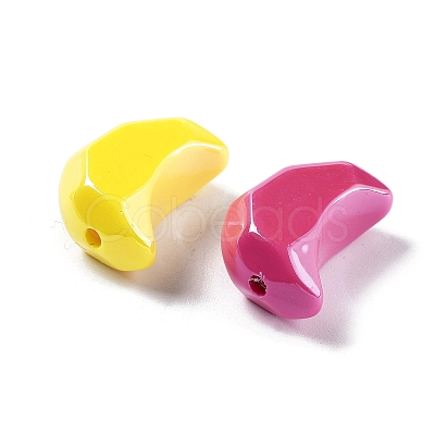 Opaque Acrylic Beads X-OACR-Z017-04B-1