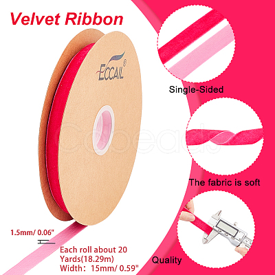 Single Face Velvet Ribbons OCOR-WH0080-14D-01-1