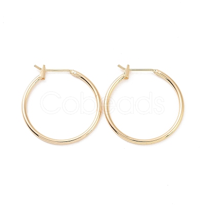 Ion Plating(IP) Brass Huggie Hoop Earrings for Women EJEW-A083-01G-1