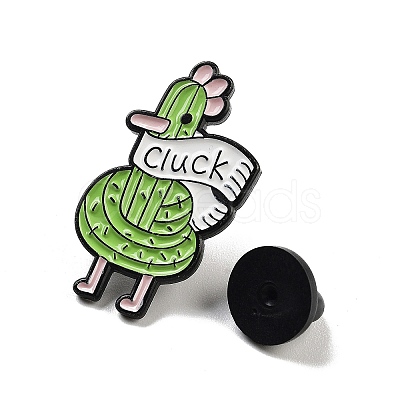 Cartoon Cactus Alloy Enamel Brooch JEWB-S020-03A-1