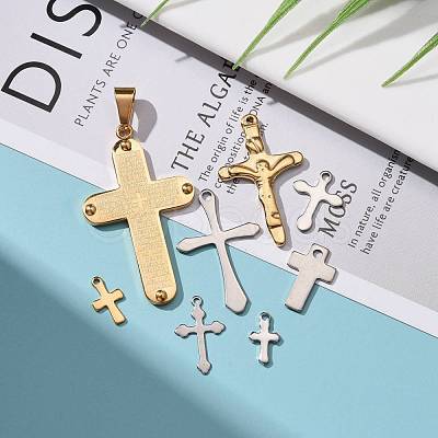 Stainless Steel Cross Gothic Pendants STAS-MSMC001-11-1