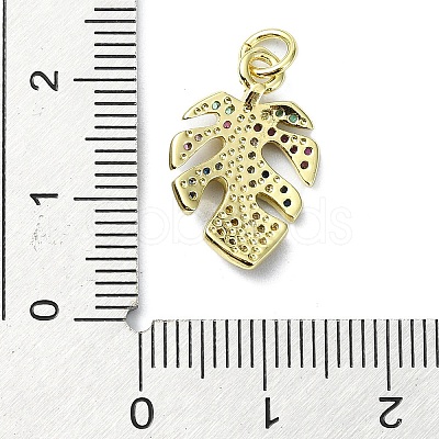 Brass Micro Pave Colorful Cubic Zirconia Pendants KK-H475-51G-1