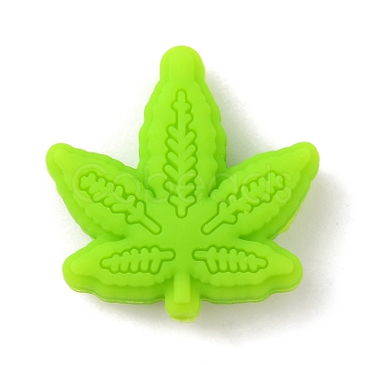 Maple Leaf Silicone Beads SIL-WH0010-18A-1