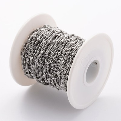 Tarnish Resistant 304 Stainless Steel Twisted Chains CHS-K003-02P-0.5MM-1