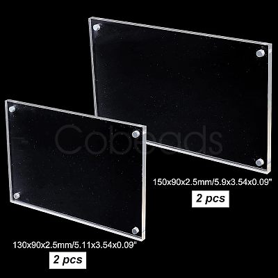 Nbeads 4Pcs 2 Style Acrylic Commodity Label Display ODIS-NB0001-24-1