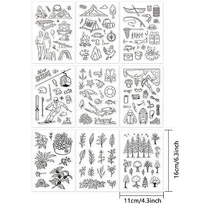 Globleland Outdoor Theme Acrylic Stamps DIY-GL0001-23-1