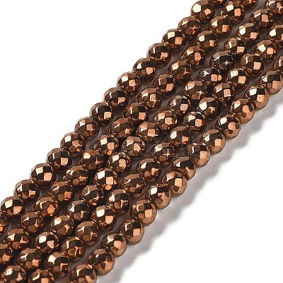 Non-magnetic Synthetic Hematite Beads Strands G-G092-4mm-1