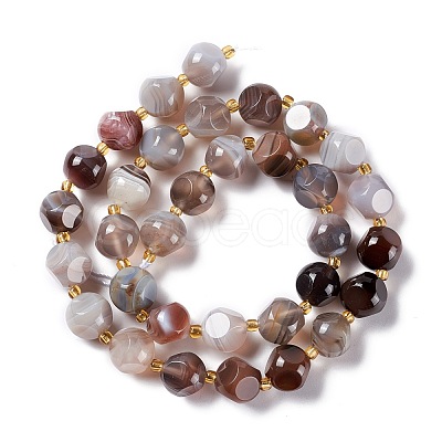 Natural Botswana Agate Beads Strands G-A030-B38-03-1