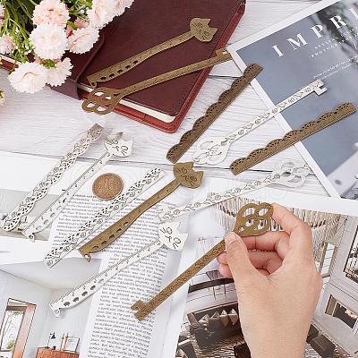 SUNNYCLUE 12Pcs 6 Style Tibetan Style Alloy Rulers FIND-SC0006-92-1