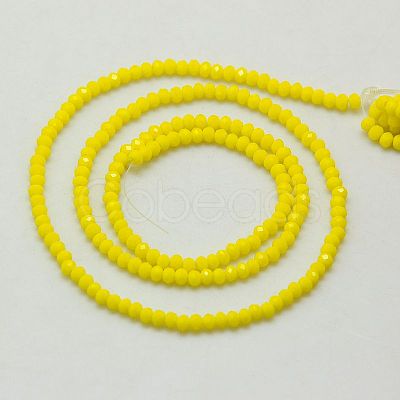 Imitation Jade Glass Beads Strands GLAA-F003-A-1