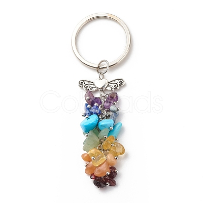 Natural & Synthetic Gemstone Beaded Keychain KEYC-JKC00345-02-1