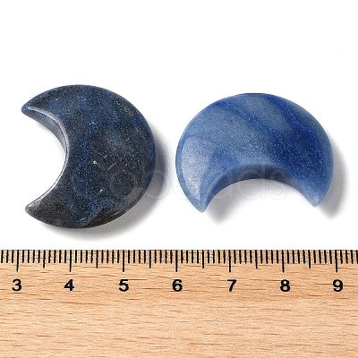 Natural Blue Aventurine Moon Palm Stones G-M416-04A-01-1