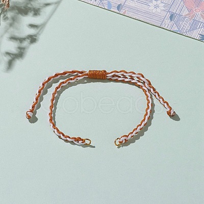 Adjustable Nylon Braided Cord Bracelet Making AJEW-JB00874-02-1