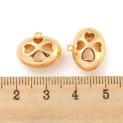 Hollow Brass Pendants KK-P255-04G-1