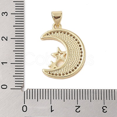 Brass  Micro Pave Clear Cubic Zirconia Pendant KK-I712-48G-02-1