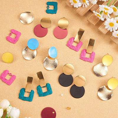 DIY Dangle Stud Earring Making Kit DIY-SZ0008-66-1