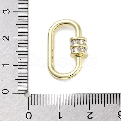 Brass Micro Pave Cubic Zirconia Keychain Rings KK-M293-50G-1