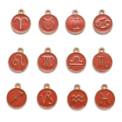 Alloy Enamel Pendants ENAM-S124-01B-12-1